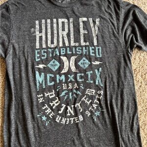 Hurley Men's Charcoal Graphic Long Sleeve Tee